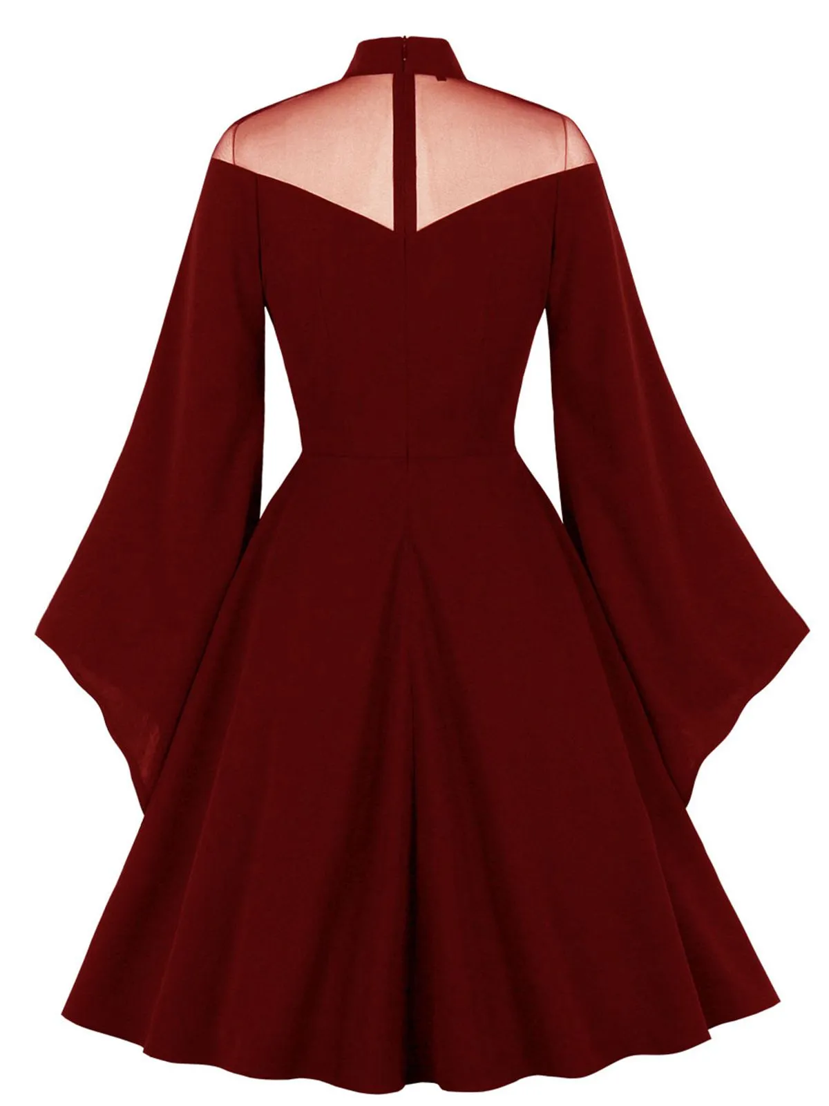 1950s Angel Sleeve Solid Swing Dress sold by Retro Stage product image thumbnail 4