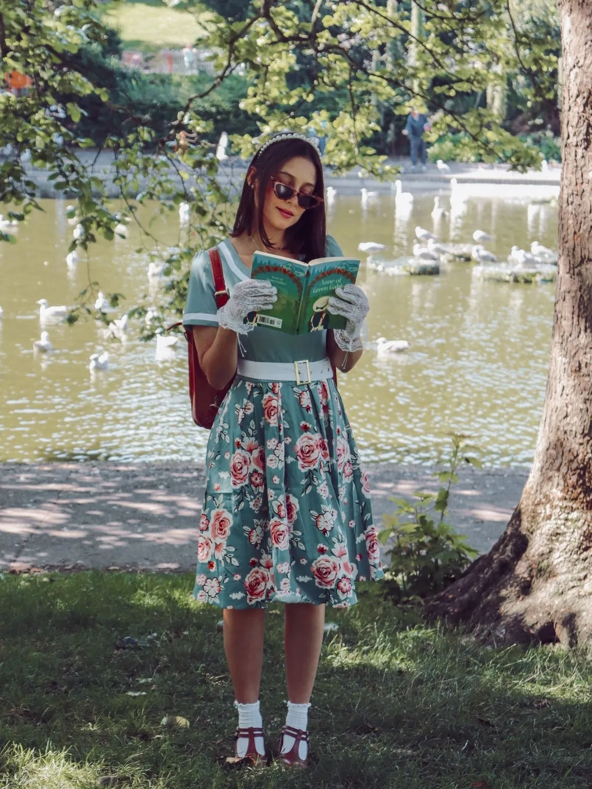 1950s Floral Patchwork Swing Dress sold by Retro Stage product image thumbnail 2