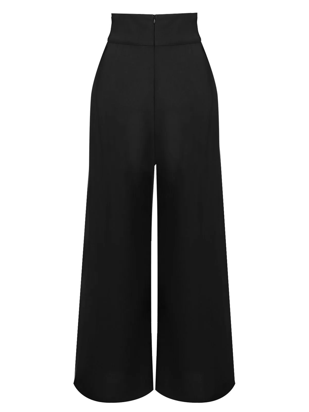 Black 1930s Solid Suspender Pants sold by Retro Stage product image thumbnail 3