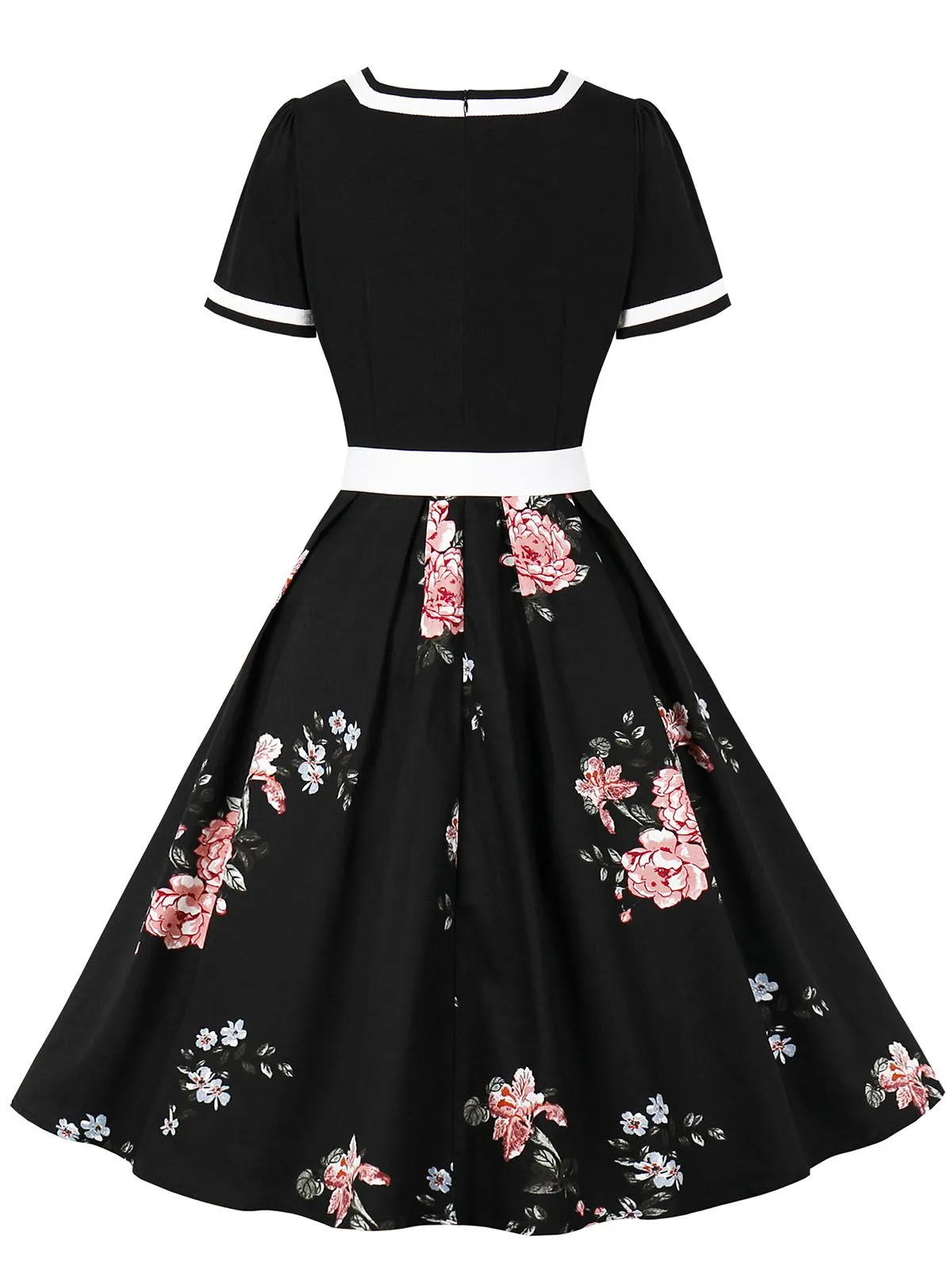 1950s Floral Patchwork Swing Dress sold by Retro Stage product image thumbnail 2