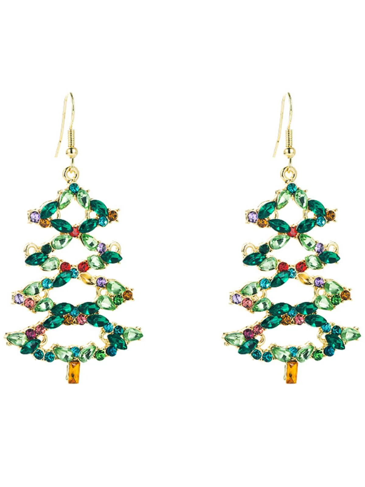 Retro Christmas Tree Alloy Earrings sold by Retro Stage