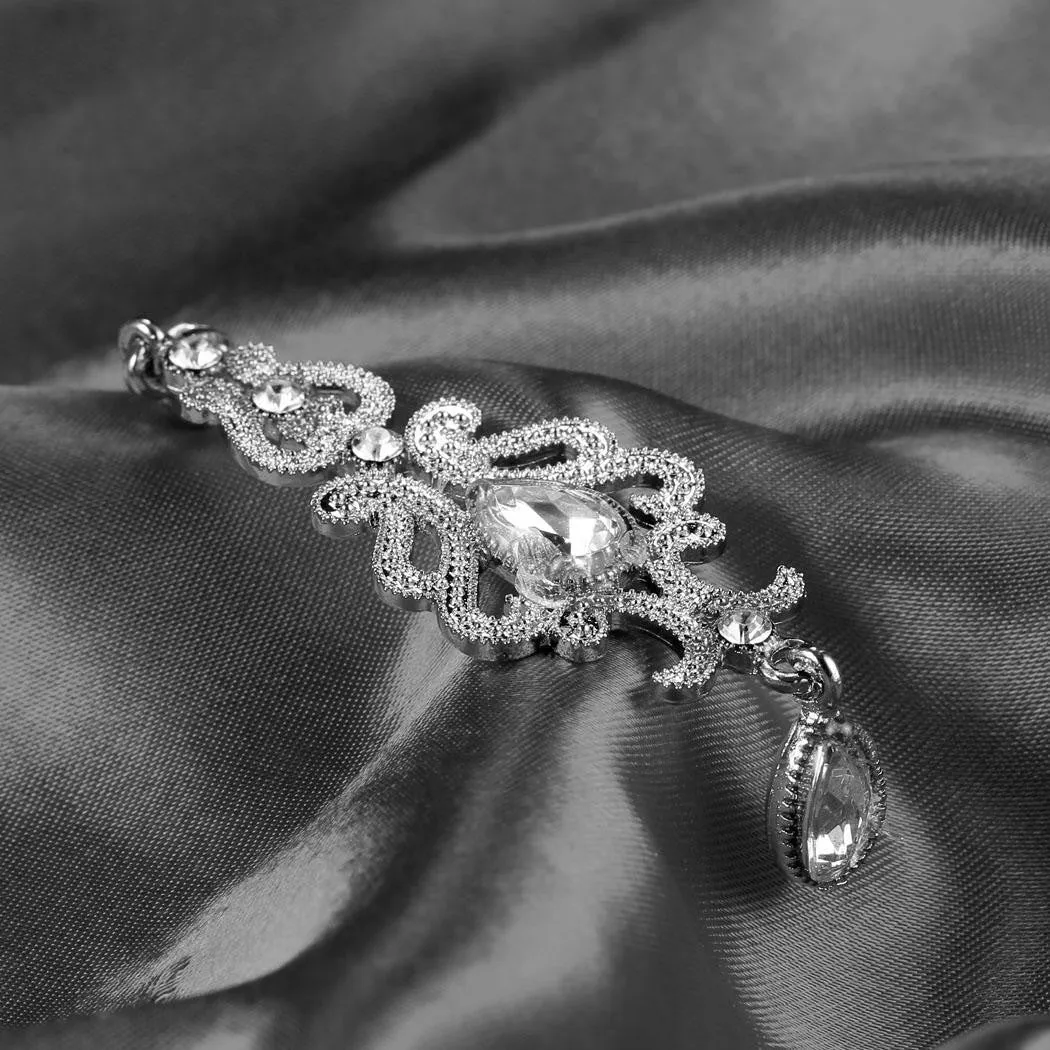 Silver 1920s Bridal Earrings sold by Retro Stage product image thumbnail 4