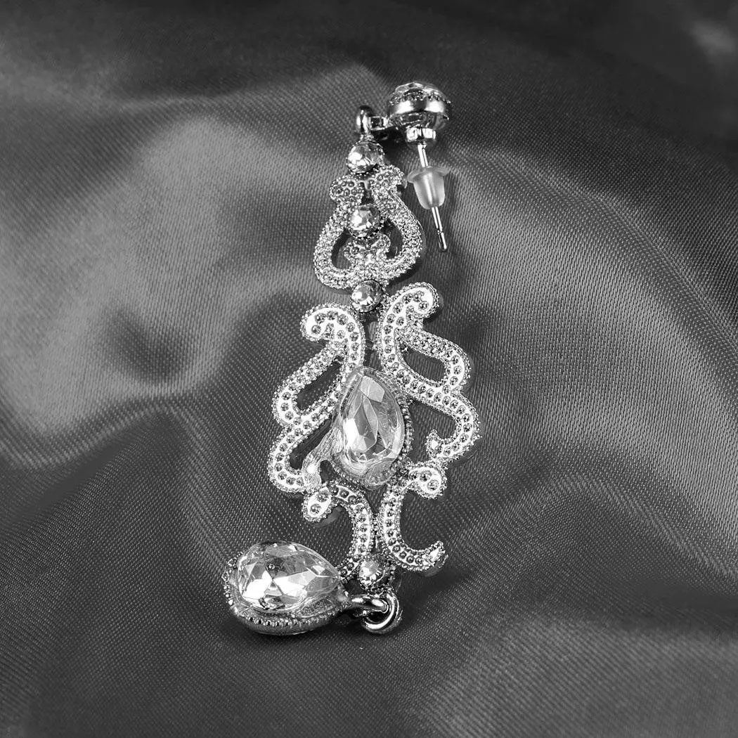 Silver 1920s Bridal Earrings sold by Retro Stage product image thumbnail 5