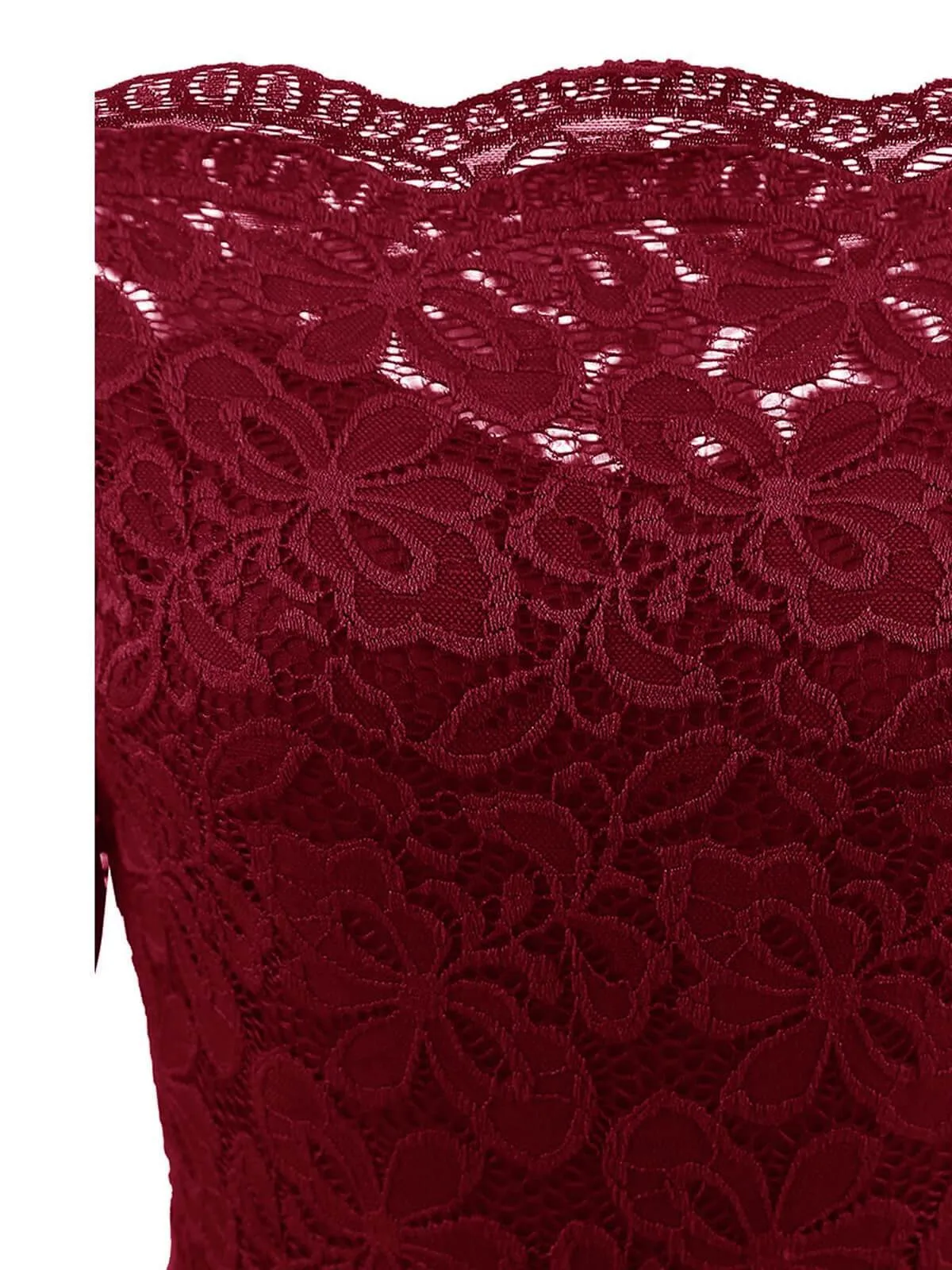 1950s Lace Off Shoulder Dress sold by Retro Stage product image thumbnail 5