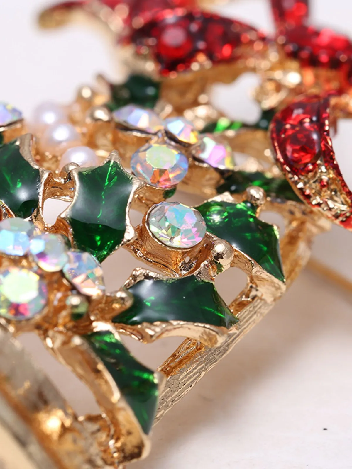 Retro Christmas Bells Rhinestone Brooch sold by Retro Stage product image thumbnail 2