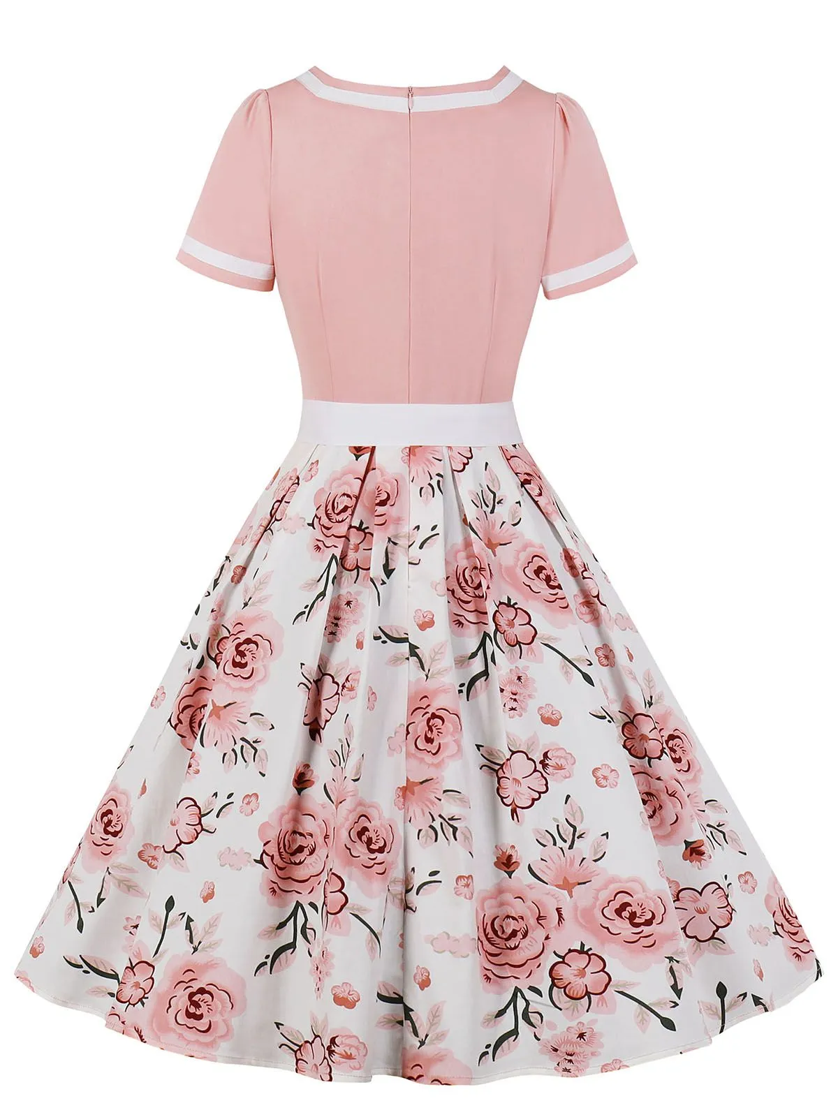 1950s Floral Patchwork Swing Dress sold by Retro Stage product image thumbnail 2