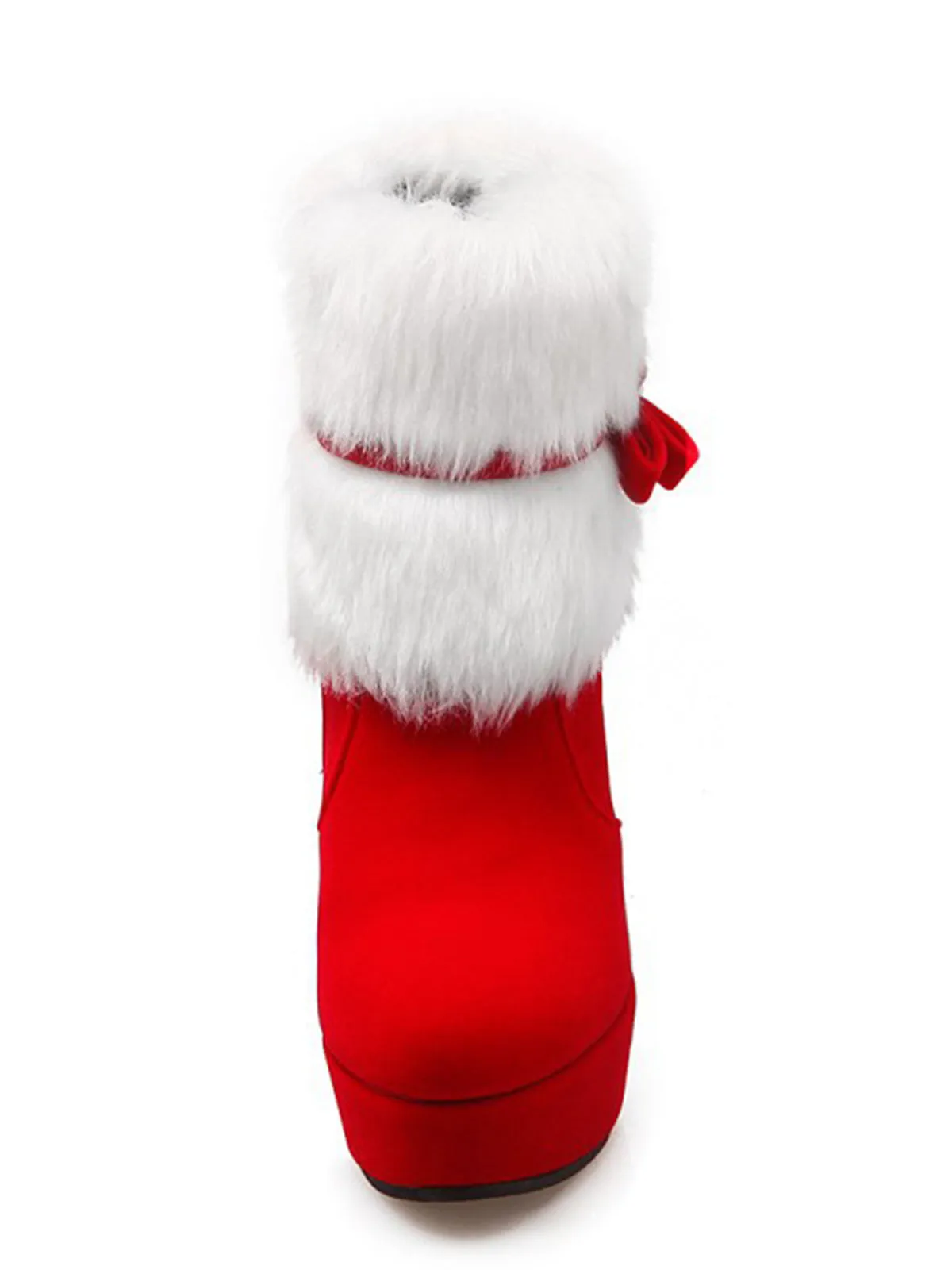 Retro Christmas Short Plush High Heel Shoes sold by Retro Stage product image thumbnail 5