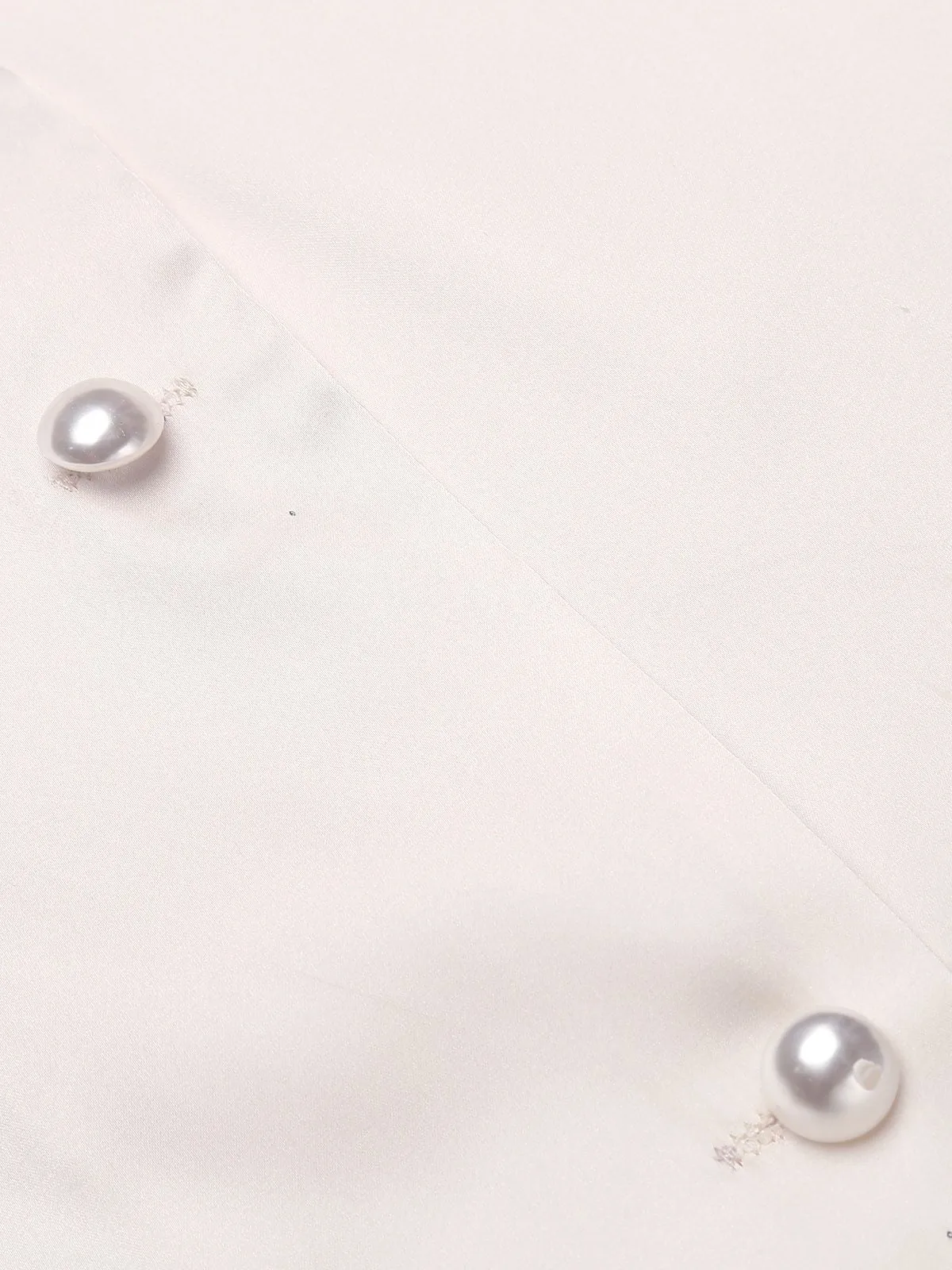 Ivory 1930s Solid Long Sleeve Blouse sold by Retro Stage product image thumbnail 5