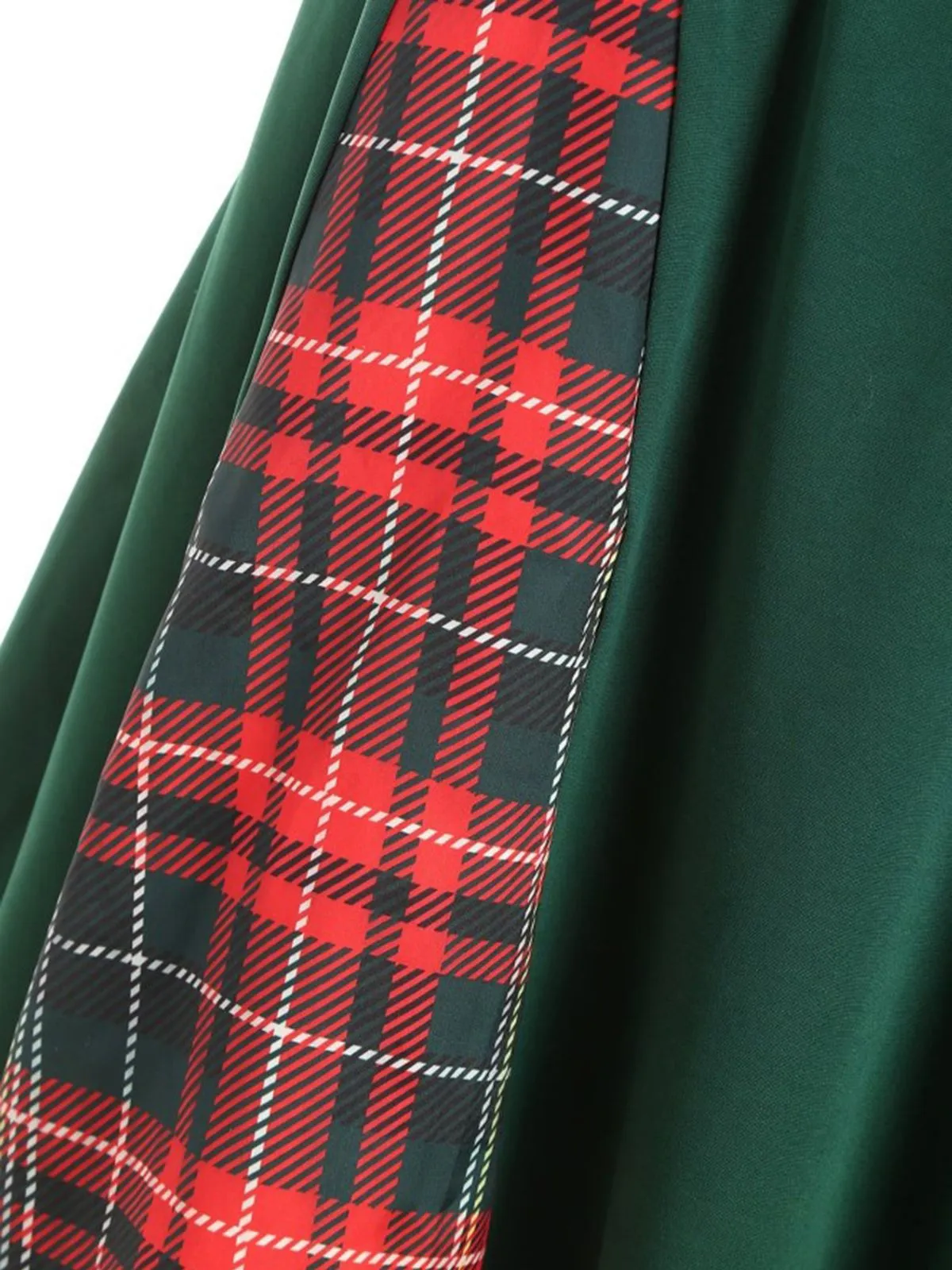 1950s Plaid Patchwork Bow Swing Dress sold by Retro Stage product image thumbnail 5