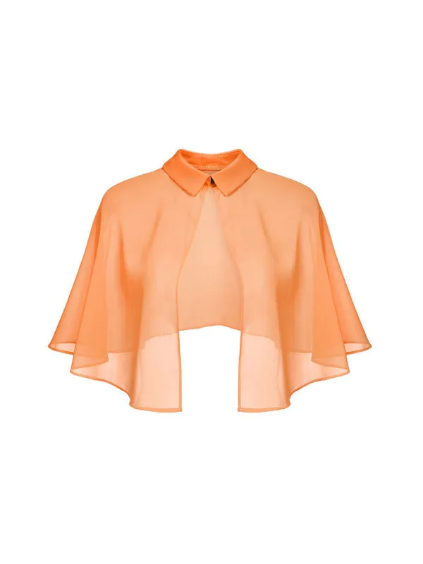 Orange 1950s Cape Patchwork Swing Dress sold by Retro Stage product image thumbnail 4