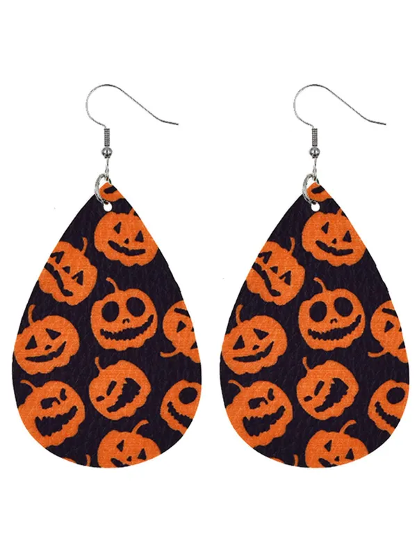 Retro Halloween Pumpkin Drop Earring sold by Retro Stage