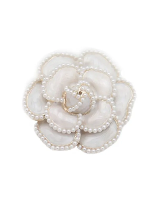 Retro Pearl Solid Floral Brooch sold by Retro Stage