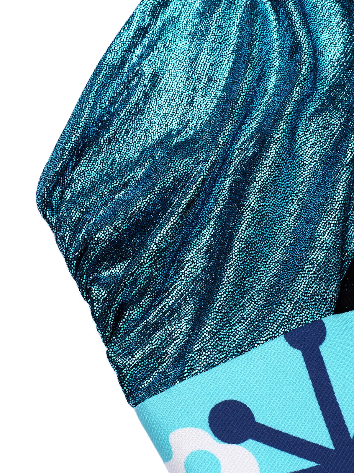 Blue 1960s Halter Abstract Floral Bodycon Dress sold by Retro Stage product image thumbnail 4