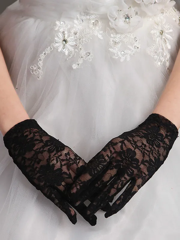 Retro Floral Lace Sheer Gloves sold by Retro Stage
