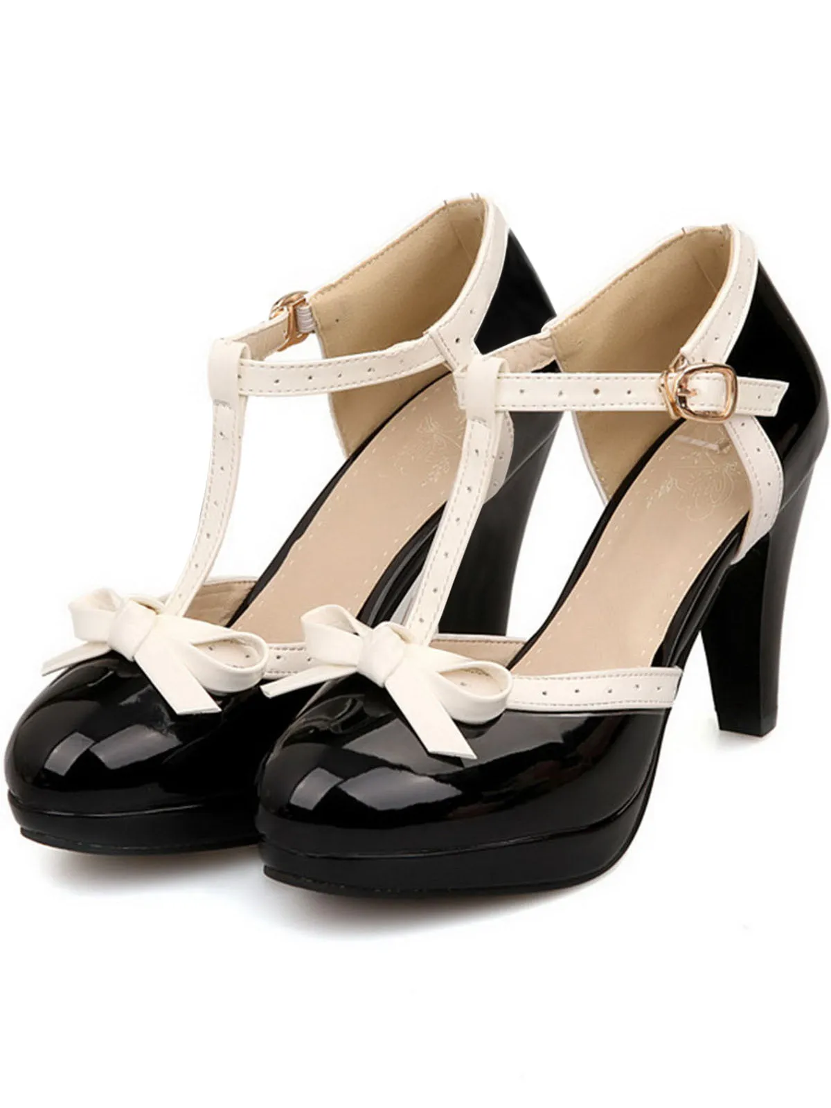 Retro Bow Décor High Heel Shoes sold by Retro Stage product image thumbnail 2
