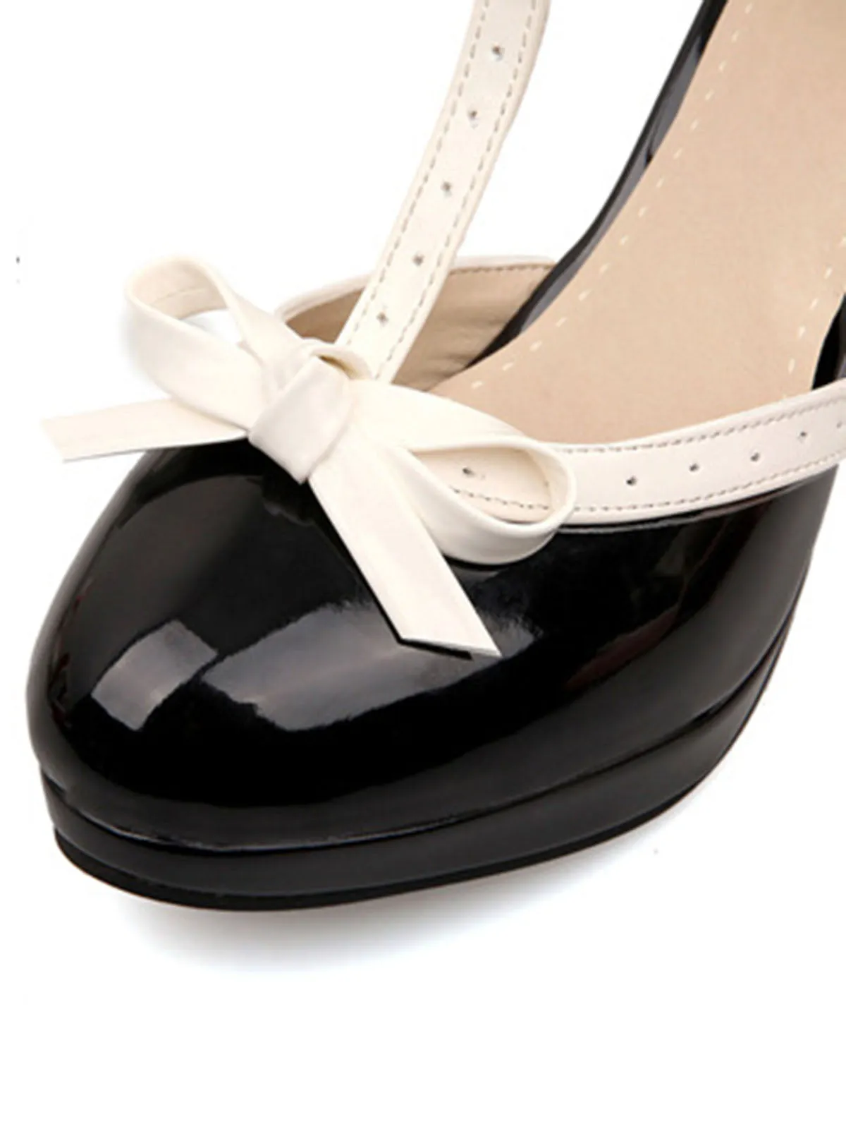 Retro Bow Décor High Heel Shoes sold by Retro Stage product image thumbnail 3