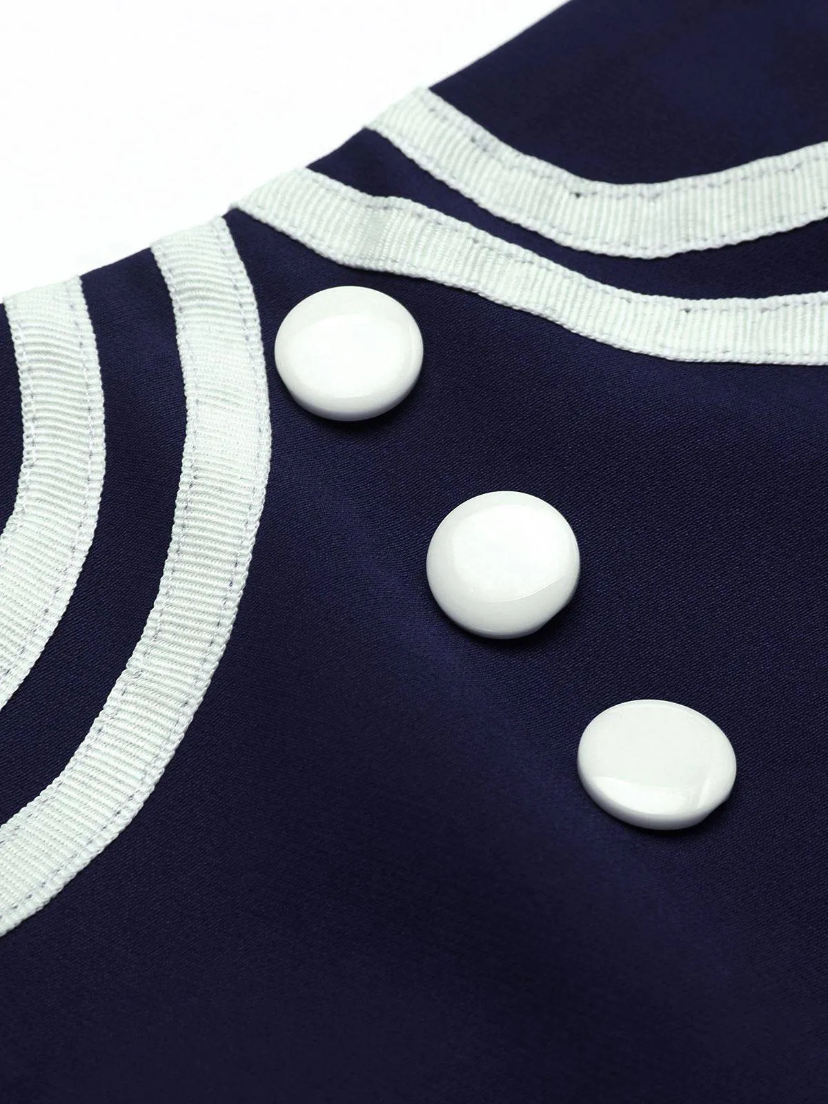 1950s Halter Navy Swing Dress sold by Retro Stage product image thumbnail 3