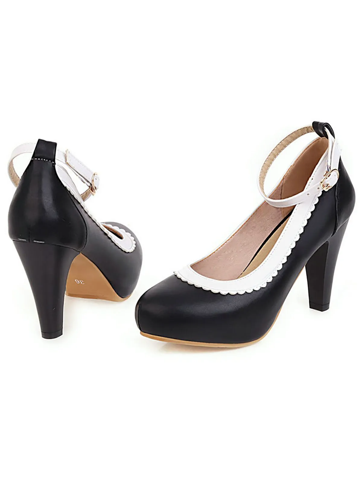 Retro Ankle Strap High Heels Shoes sold by Retro Stage product image thumbnail 3