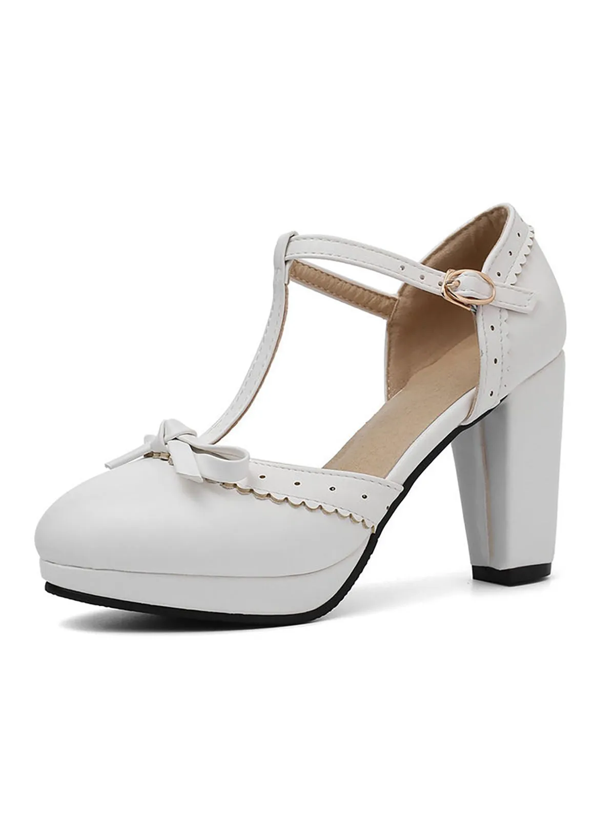 Retro Bow T-Strap High Heels Shoes sold by Retro Stage product image thumbnail 5