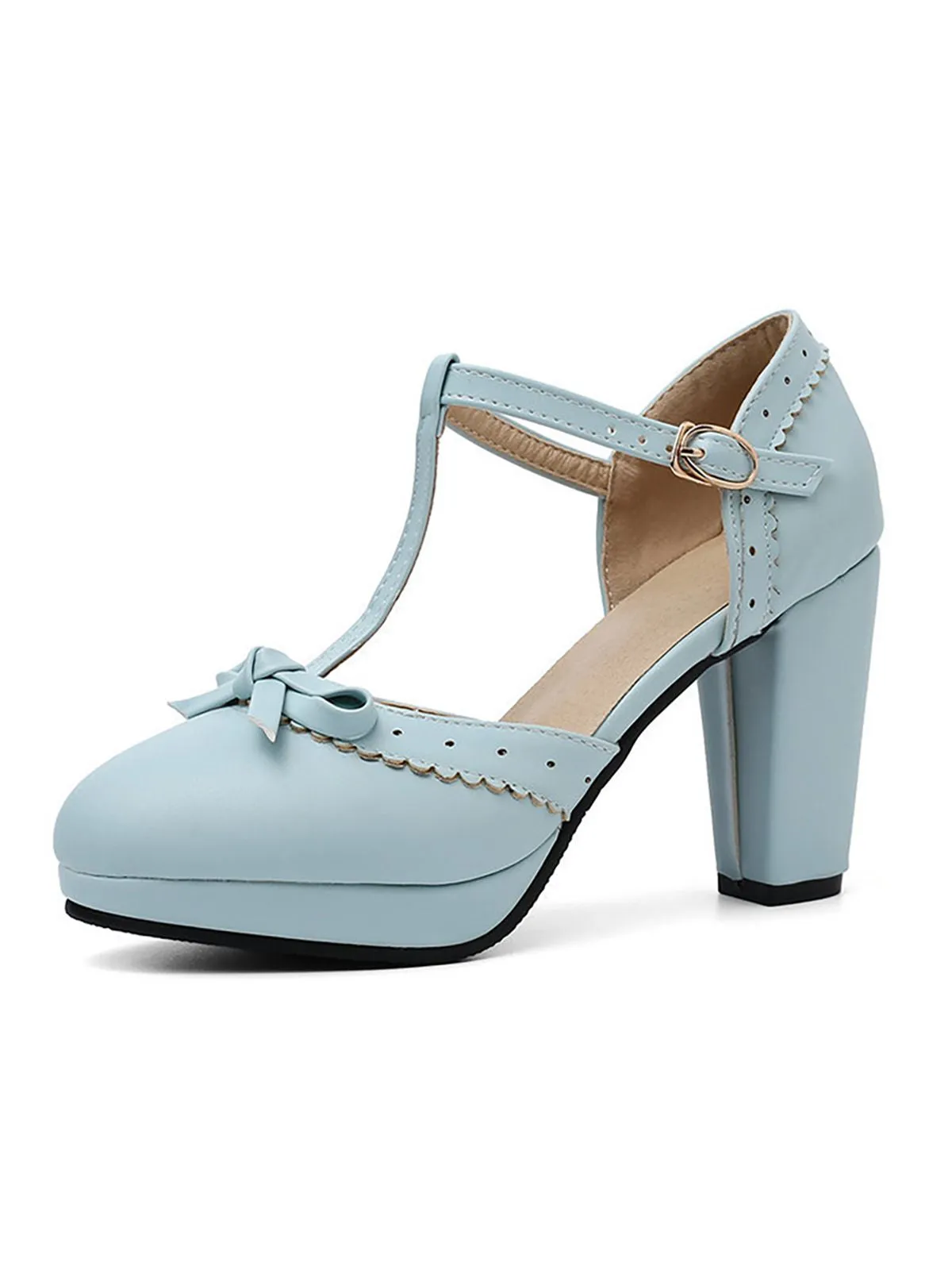 Retro Bow T-Strap High Heels Shoes sold by Retro Stage product image thumbnail 4