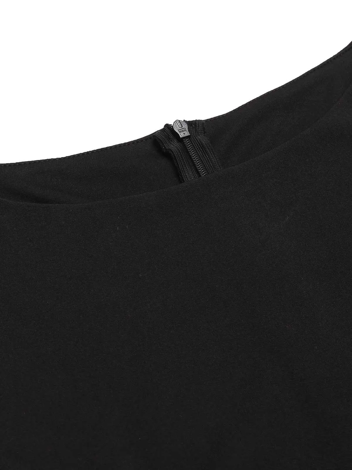 Black 1950s Polka Dot Swing Vintage Dress sold by Retro Stage product image thumbnail 5