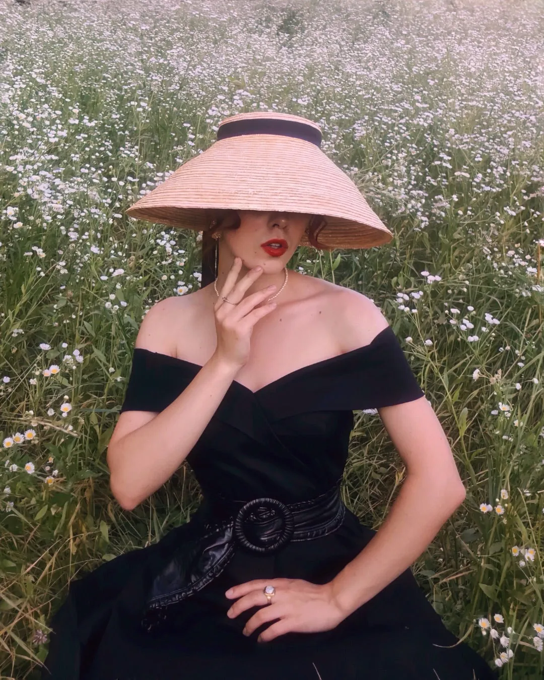 1950s Off Shoulder Swing Dress sold by Retro Stage product image thumbnail 5