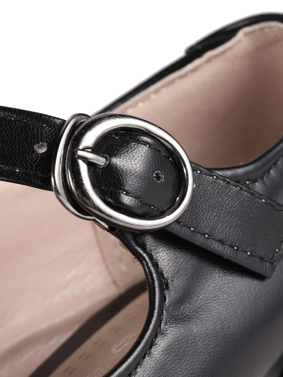 Retro Black T-Strap Chunky Heels Shoes sold by Retro Stage product image thumbnail 5