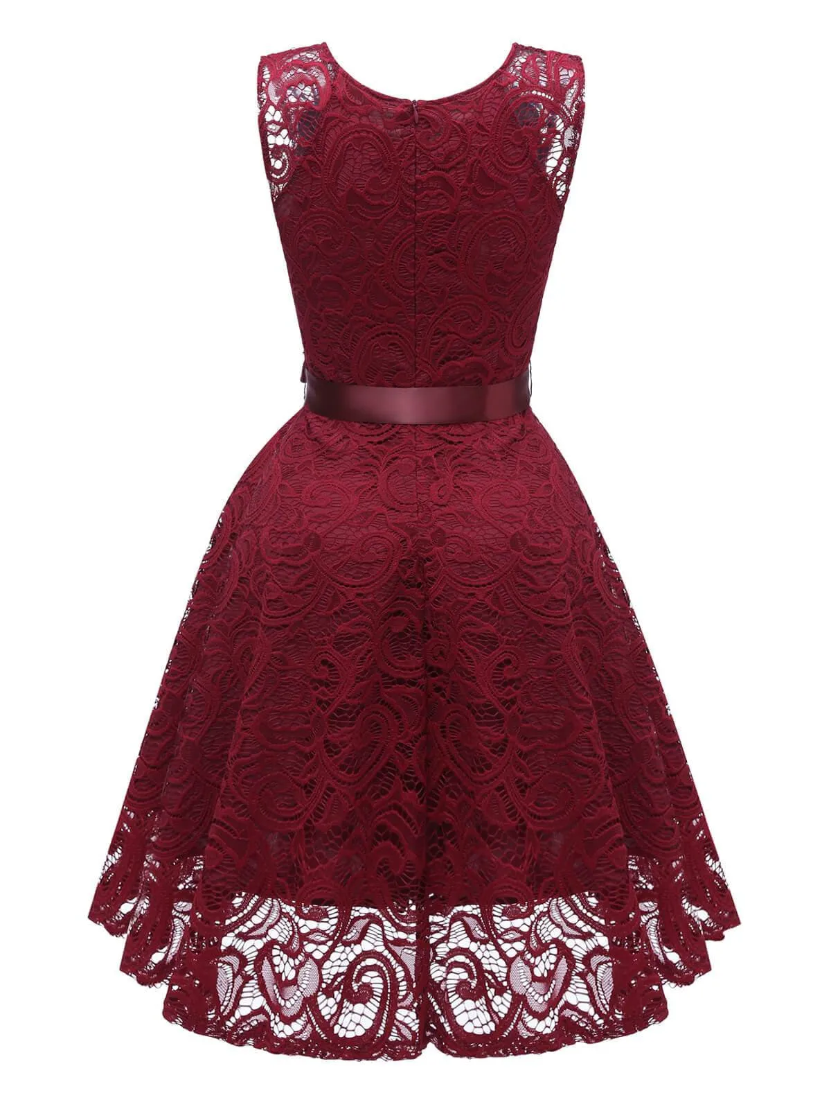 1950s Lace V Neck Bow Dress sold by Retro Stage product image thumbnail 3