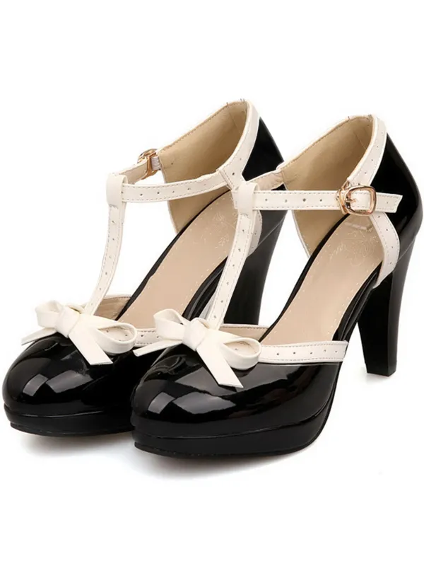 Retro Bow Décor High Heel Shoes sold by Retro Stage