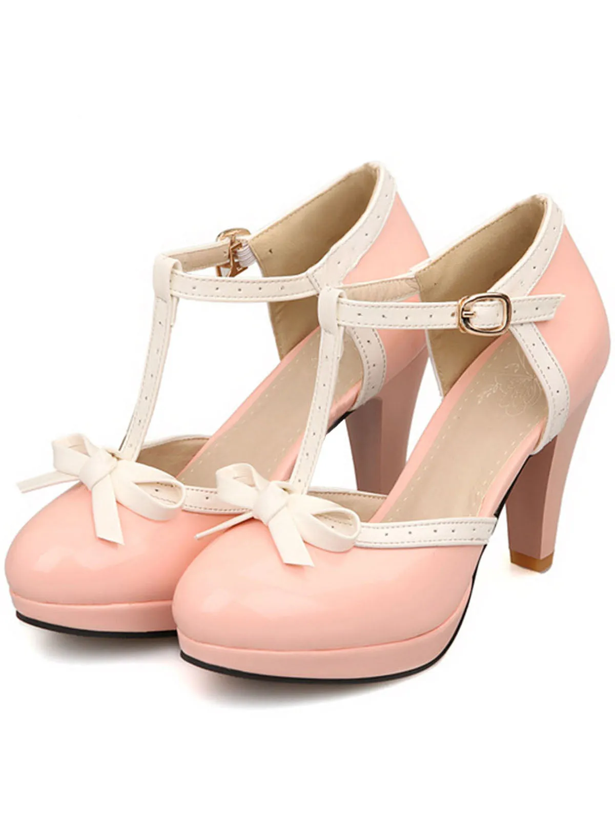 Retro Bow Décor High Heel Shoes sold by Retro Stage product image thumbnail 5