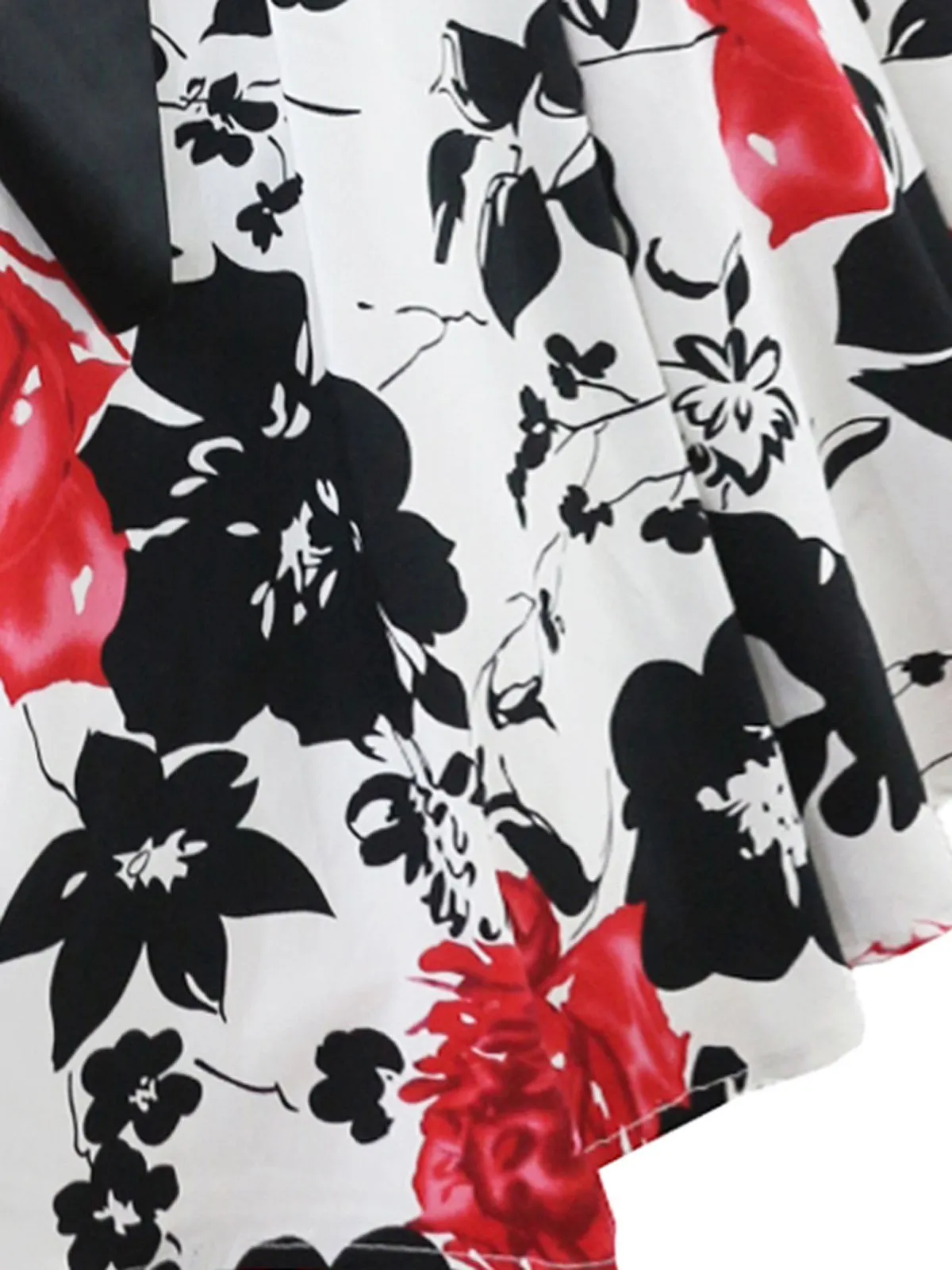 White 1950s Floral Halter Swing Dress sold by Retro Stage product image thumbnail 4