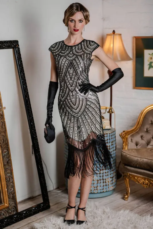 [US Warehouse] 1920s Fringed Flapper Gatsby Dress sold by Retro Stage