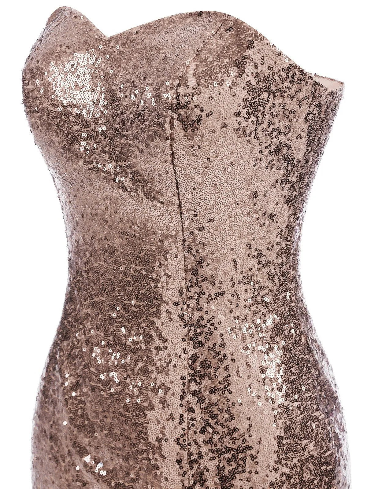 1930s Vintage Sequin Strapless Dress sold by Retro Stage product image thumbnail 5
