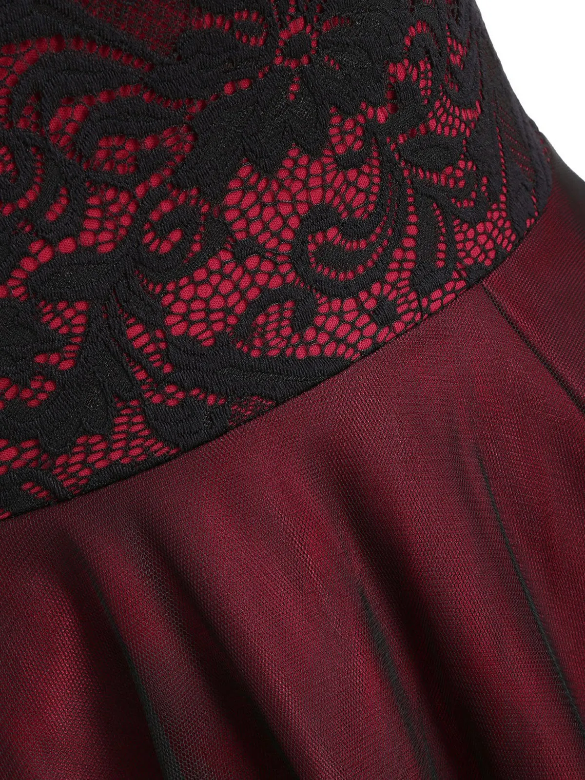 1950s Off Shoulder Lace Swing Dress sold by Retro Stage product image thumbnail 4
