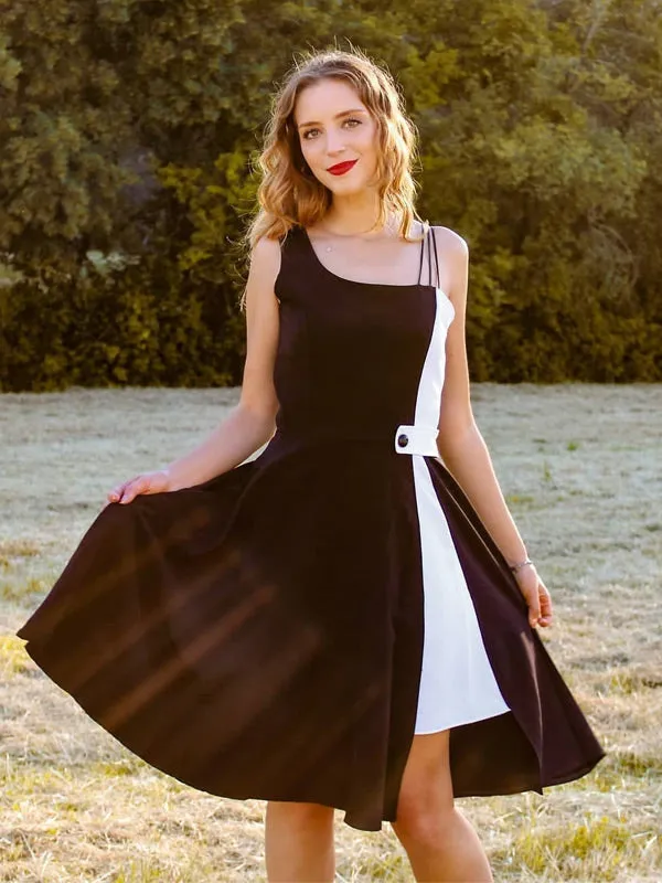 Black 1950s Solid Spaghetti Dress sold by Retro Stage product image thumbnail 2