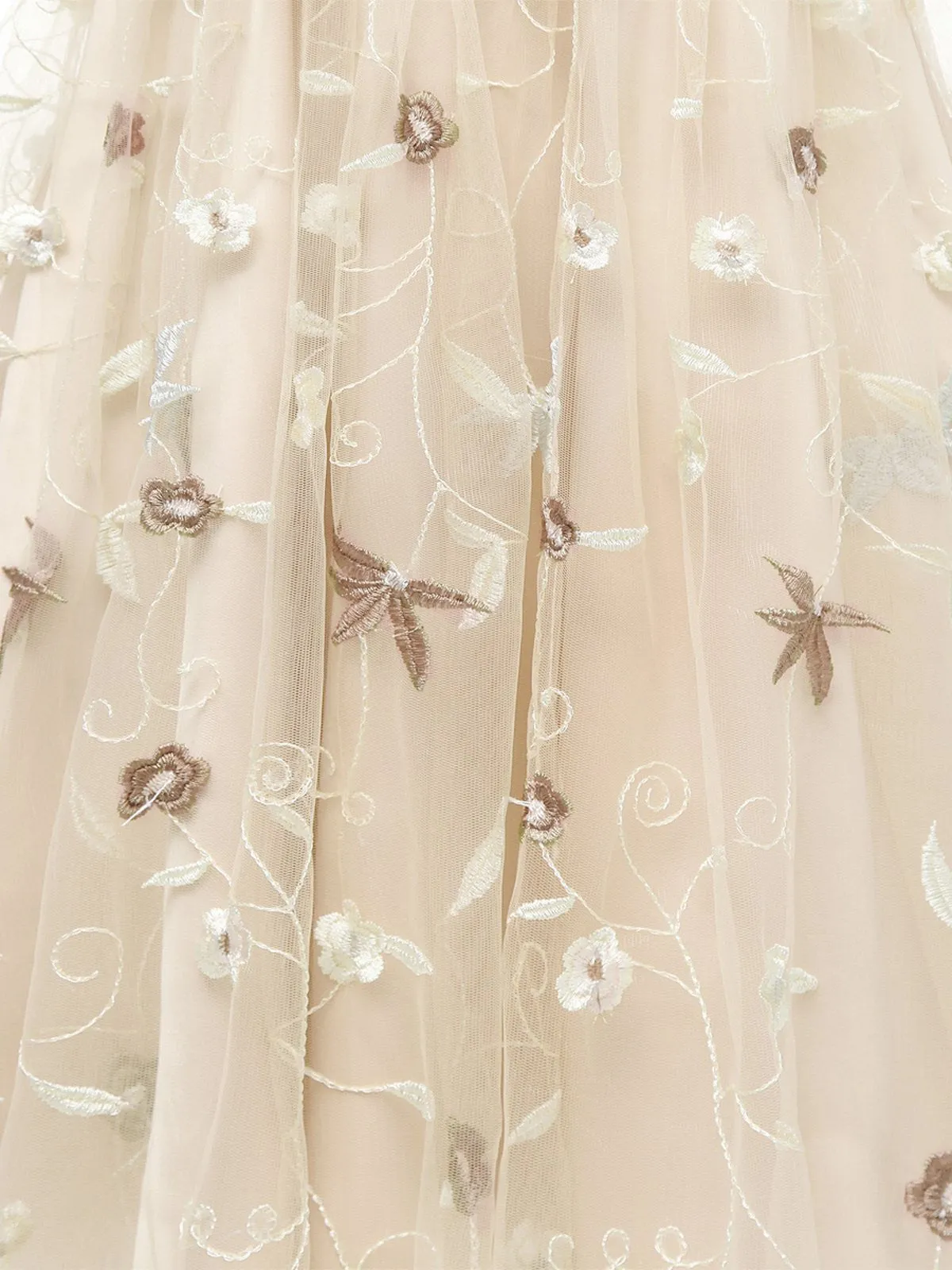 3/4 Sleeve 1950s Floral Embroidery Dress sold by Retro Stage product image thumbnail 5