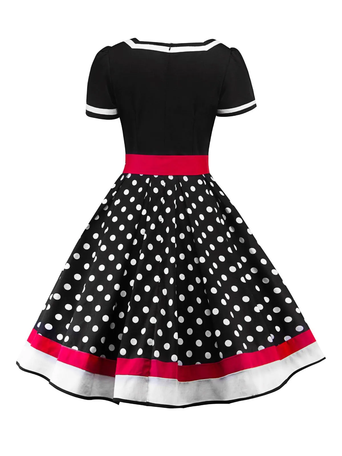 1950s Polka Dot Belted Patchwork Dress sold by Retro Stage product image thumbnail 2