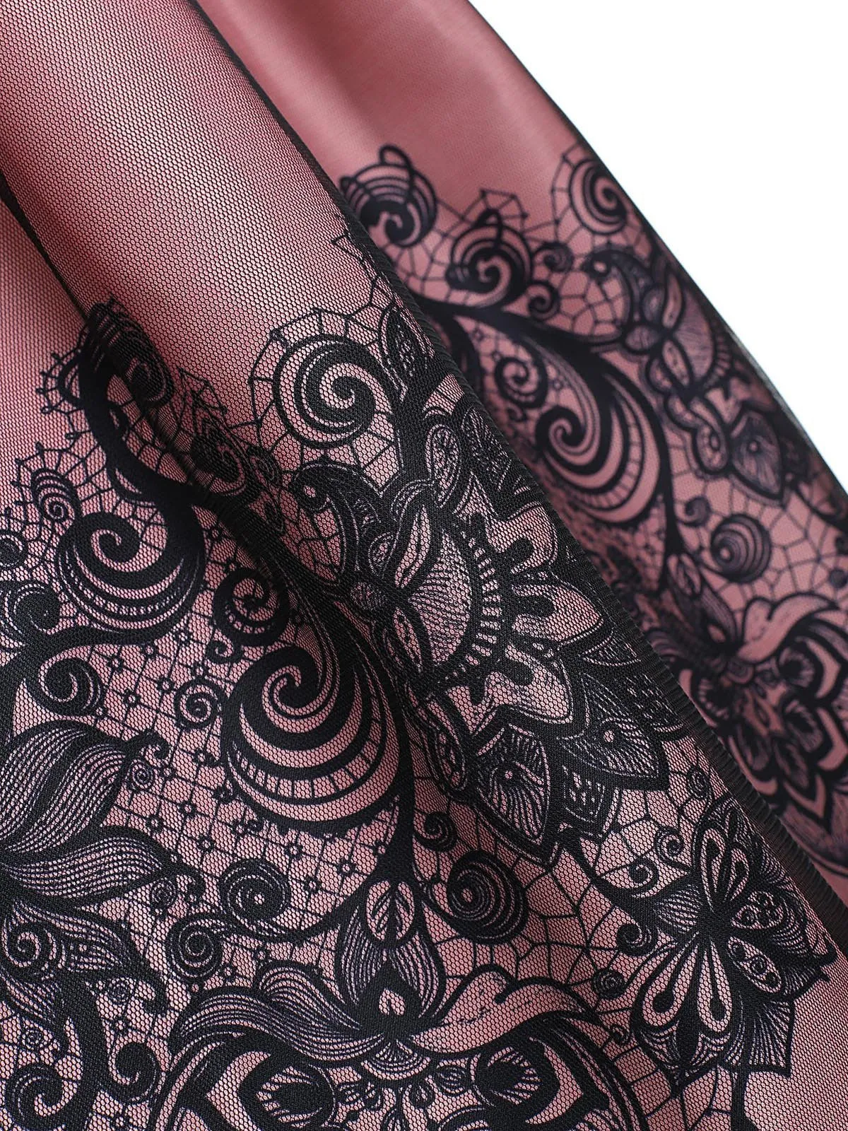 1950s Floral Print Off Shoulder Dress sold by Retro Stage product image thumbnail 4