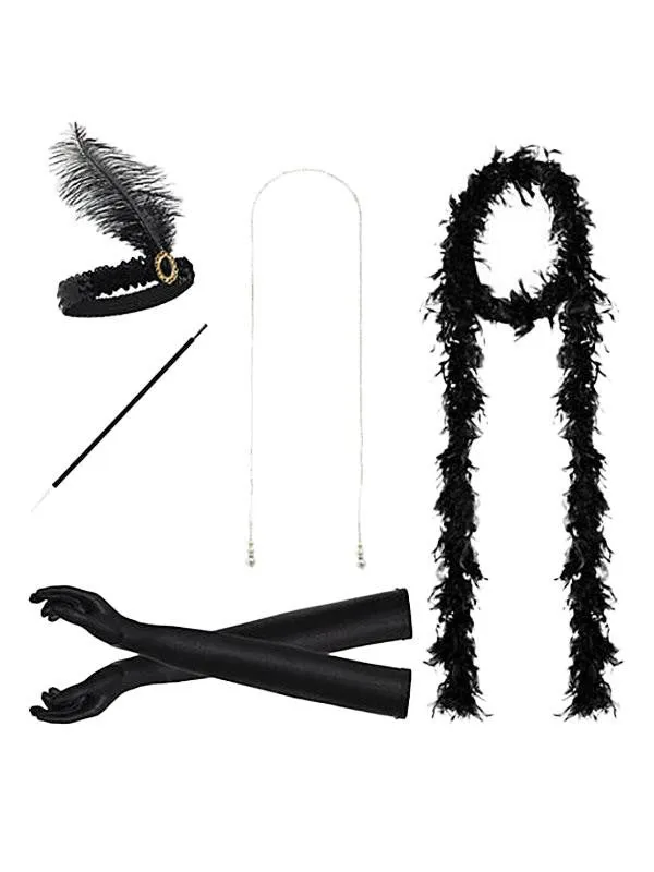 Black 1920s Flapper Costume Set sold by Retro Stage