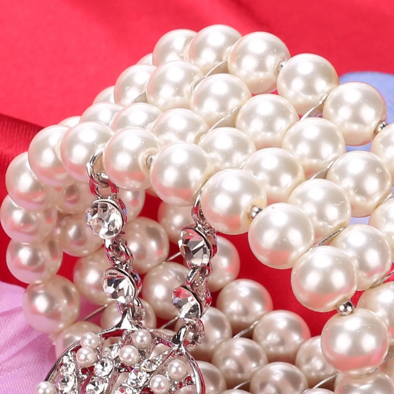 Silver 1920s Pearl Flapper Bracelet sold by Retro Stage product image thumbnail 3
