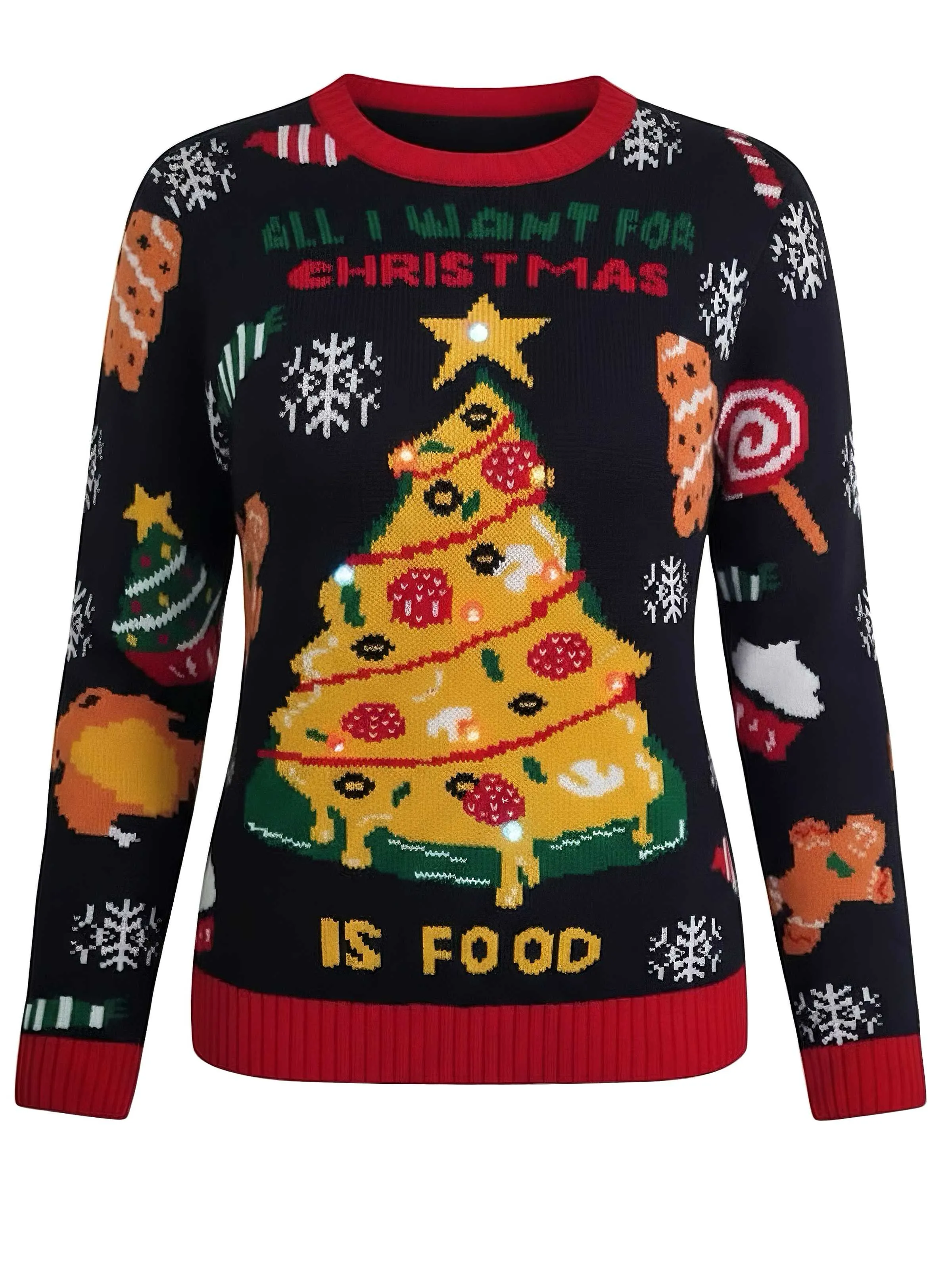 1940s Led Light-Up Jacquard Christmas Sweater sold by Retro Stage product image thumbnail 2