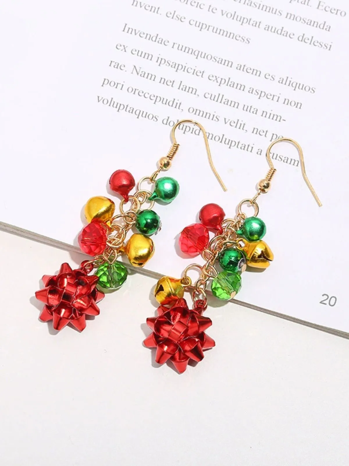 Christmas Flower Bell Necklace & Bracelet & Earring Set sold by Retro Stage product image thumbnail 3