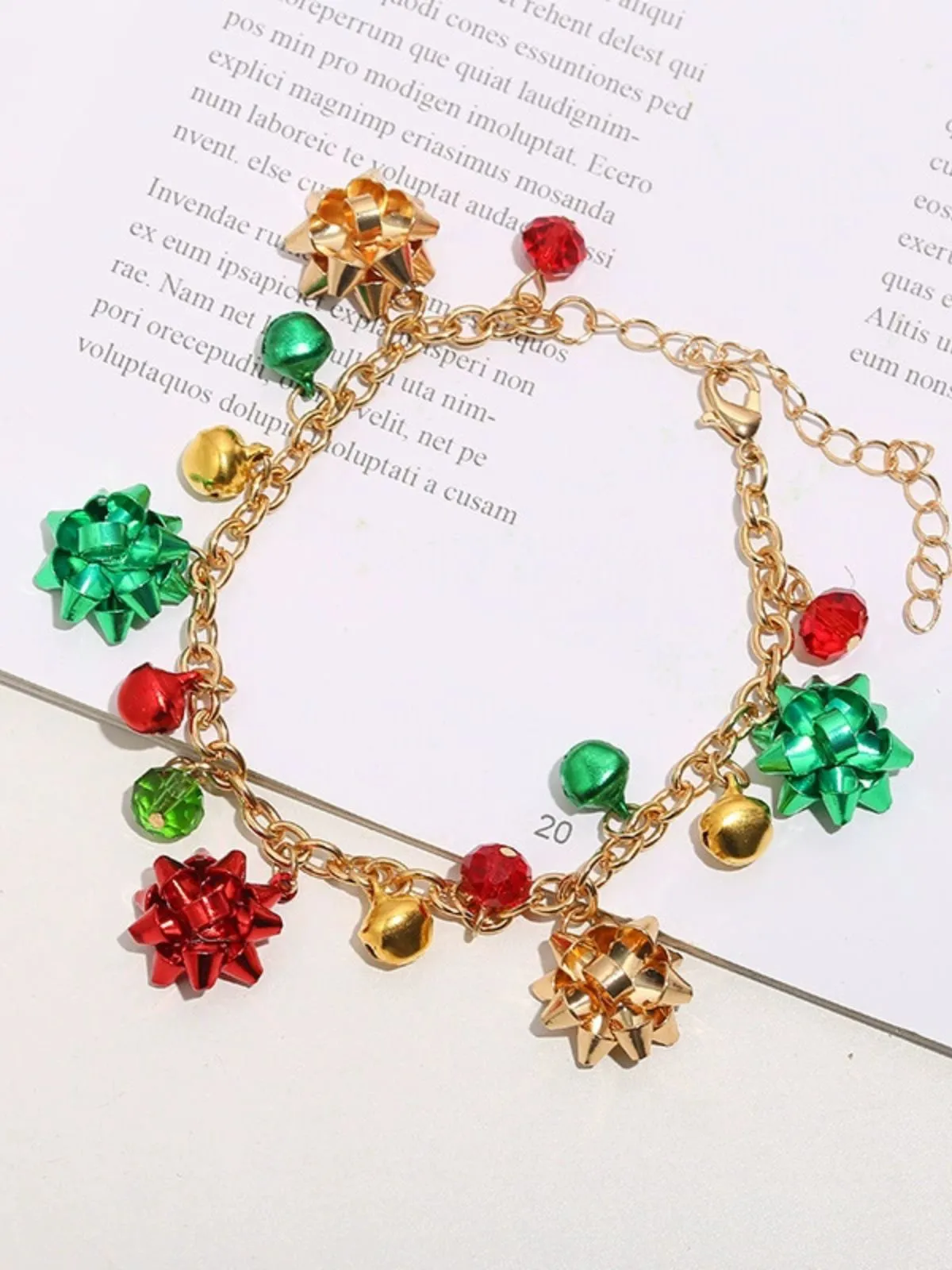 Christmas Flower Bell Necklace & Bracelet & Earring Set sold by Retro Stage product image thumbnail 2