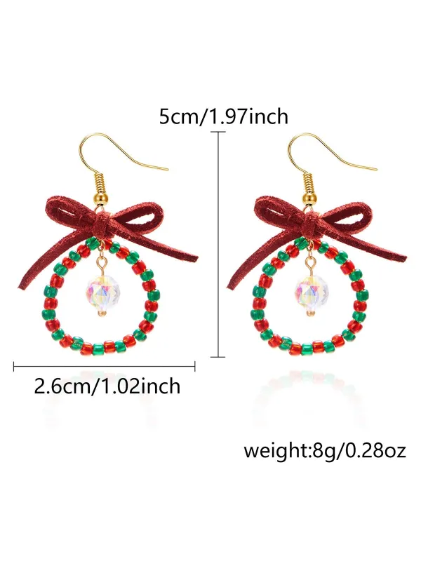 Vintage Bow Gemstone Beaded Earrings sold by Retro Stage