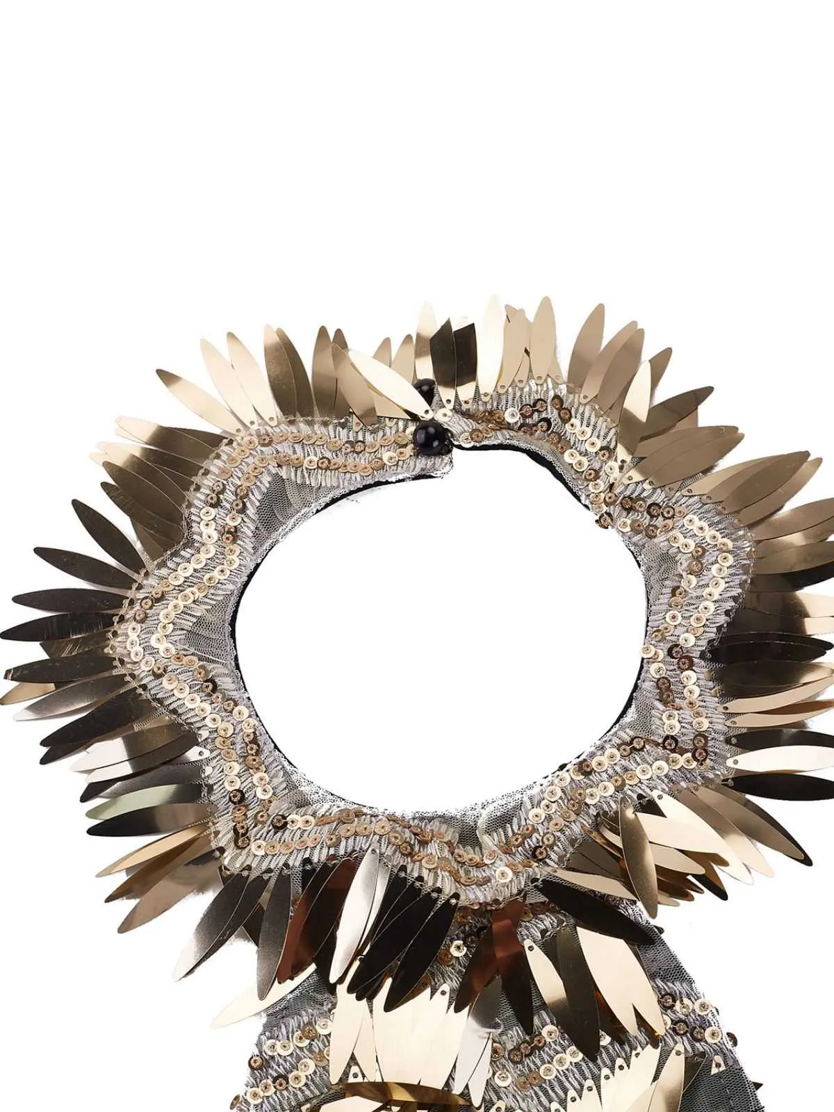 Gold 1930s Sequined Patchwork Halter Backless Evening Dress sold by Retro Stage product image thumbnail 5