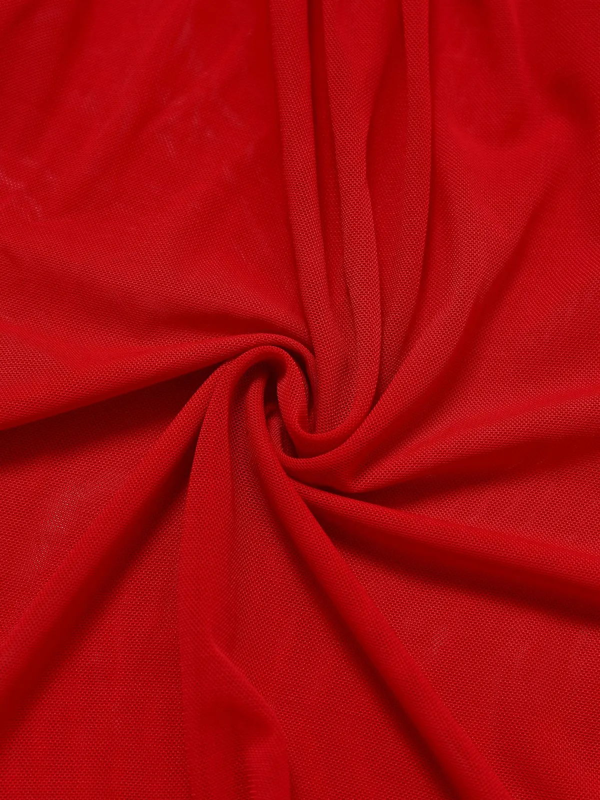 Red 1950s Ruffle Strap Lace Sheer Nightdress sold by Retro Stage product image thumbnail 4