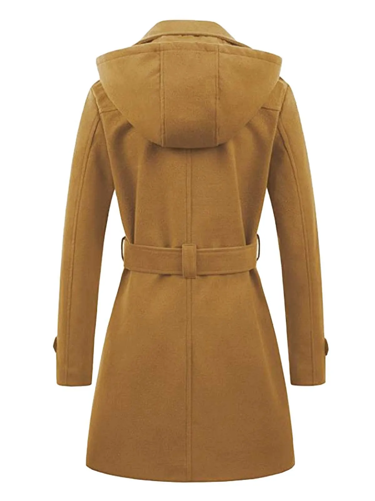 1970s Double-Breasted Faux Wool Hood Coat sold by Retro Stage product image thumbnail 2