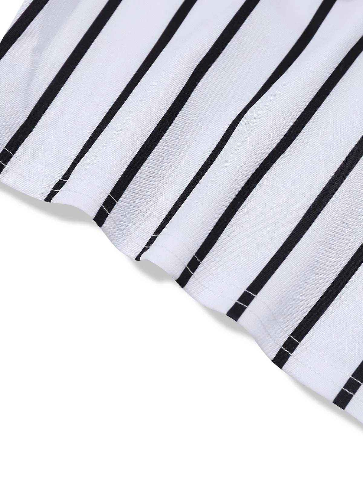 2PCS 1930s Striped Off-Shoulder Top & Fishtail Skirt sold by Retro Stage product image thumbnail 4