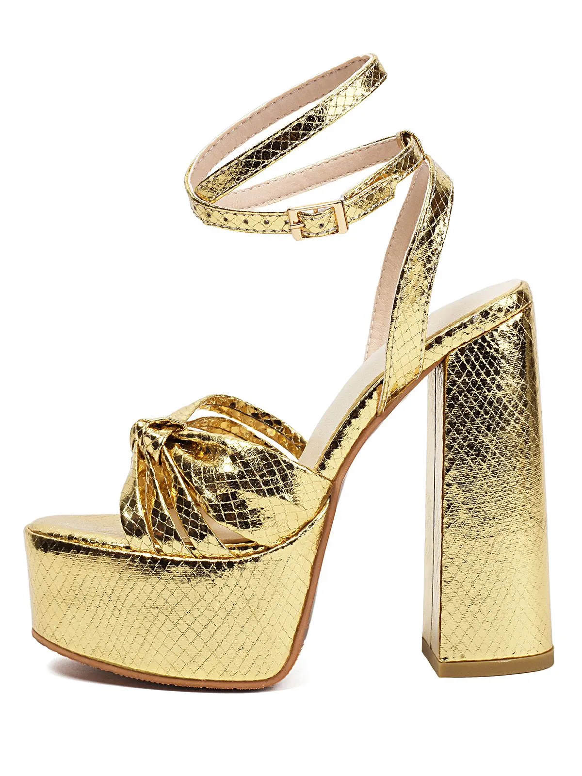 Metallic Disco Platform High Heel Shoes sold by Retro Stage product image thumbnail 2
