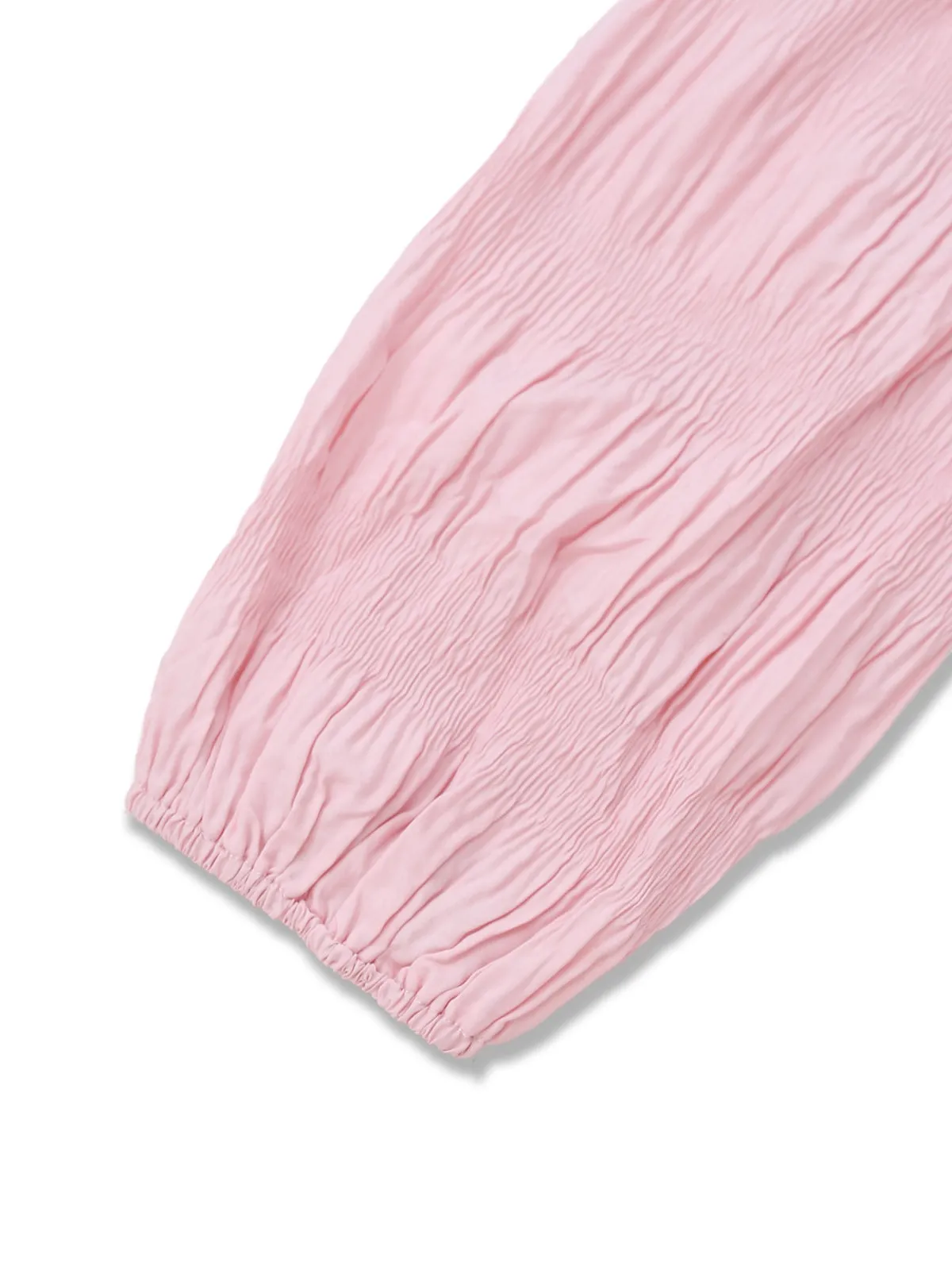 Pink 1950s Pleated Ruffled Collar Dress sold by Retro Stage product image thumbnail 4